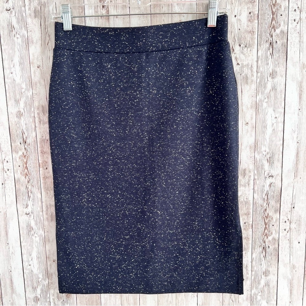 Madewell Column Side-Slit Skirt in Speckle
